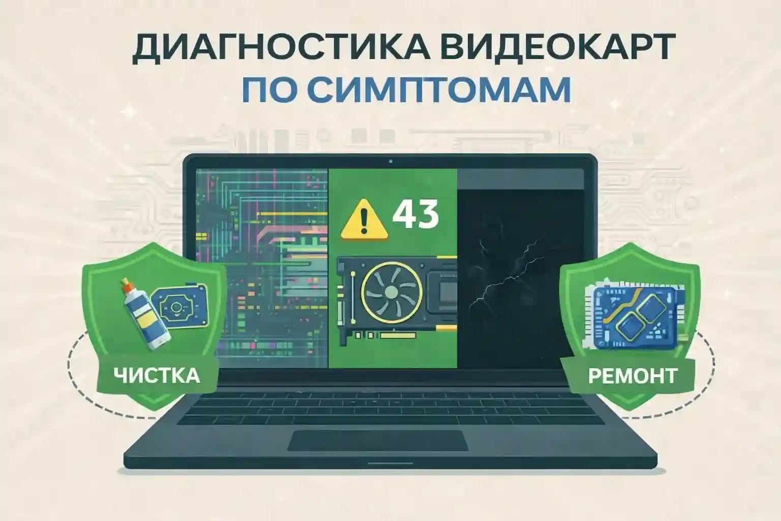 Диагностика видеокарты по симптомам