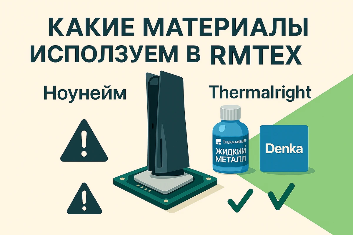 Жидкий металл Thermalright и терможвачка Denka для PS5 в сервисе RMTEX